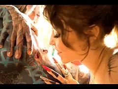 Tattoo lesbos have fun with big Anal Toys - squirting on Eden Ivy - ass-to-mouth, Pussy Licking