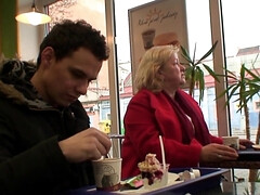 Older woman wants to have sex with the younger barista