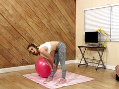 Masturbation instead of stretching from Petite Anastasia Knight