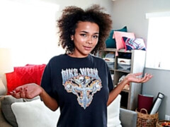 デカ尻, 黒人, フェラチオ, ドレス, 黒人, 異人種間, 自然山雀, ストリッピング