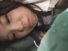 Asiatique, Japonaise, Maigrichonne, Sous la jupe