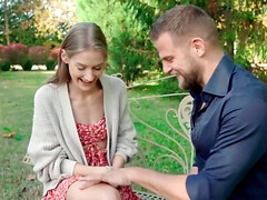 Tussi, Blondine, Blasen, Schwanz, Im freien