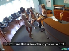 Nurse joins doctors threesome for the first time