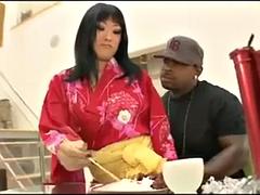 Asiatisch, Grosser schwanz, Schwarz, Schwarz