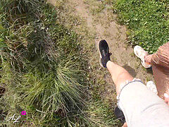 18 jaar, Enthousiasteling, Stel, Sperma shot, Ondergoed, Buiten, Zuigen, Tiener