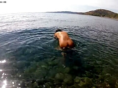 Strand, Frau, Italienisch, Nackt, Im freien, Öffentlich, Jungendliche (18+), Ehefrau