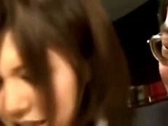 Asiatisch, Japanische massage, Büro, Sekretärin