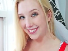 A video of a 19 year old blonde as she is sucking cock