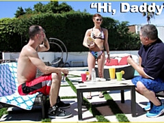 Grosser schwanz, Braunhaarige, Papi, Tochter, Zierlich, Realität, Dürr, Jungendliche (18+)