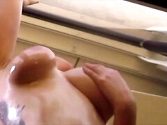 美女, デカパイ, ブロンド, 茶髪の, レズビアン, 小柄, ラフ, 三人