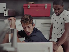 素人, アナル, 黒人, 黒人, ゲイ, 筋肉