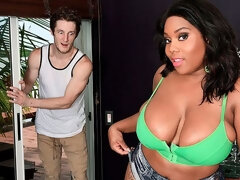 デカ尻, デカパイ, 黒人, フェラチオ, デブ, 異人種間, 淫乱熟女, 剃毛