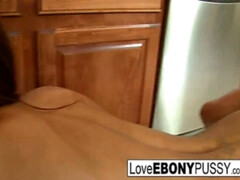 Tall brunette Jordin Skye has interracial sex in the kitchen