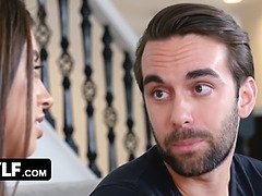 Beautiful MILF Shares Her Lover's Big Juicy Meat With Her Cock Craving Stepdaughter