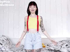 Leie, Grosser arsch, Britisch, Spassig, Hd, Zierlich, Tätowierung, Titten