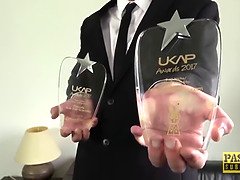 アナル, デカチン, デカパイ, ボンデージ, イギリス人, 口内発射, フェティッシュ, 陵辱