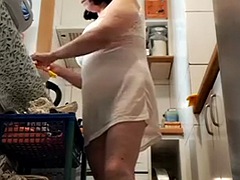 Leie, Grosser schwanz, Gehörnter ehemann, Behaart, Lingerie, Reif, Milf, Ehefrau