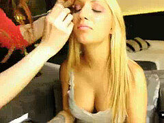 Enthousiasteling, Pijpbeurt, Sperma shot, Sperma in gezicht, Handbeurt, Realiteit, Geschoren, Tiener