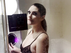 Cul, Preservatif, Éjaculation interne, Queue, En levrette, Hard, Lingerie, Pov