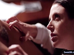 Ebony honey Jenna Foxx tribbing with Angela White