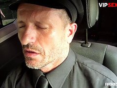 High-class porno vault - Kattie Hill bangs hardcore with uber driver while people are passing by!!!