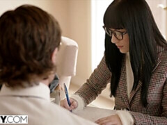 アナル, お尻, 茶髪の, バック, 眼鏡, ハードコア, 女子高生, ティーン