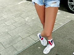 素人, 美女, フェラチオ, チェコ, お金, アウトドア, ハメ撮り, オマンコ