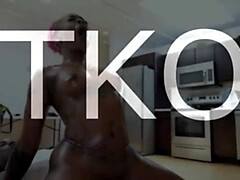 Enthousiasteling, Kont, Grote lul, Zwart, Dik, Natuurlijke tieten, Kut duiken, Nat