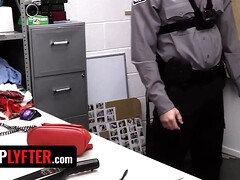 Hot innocent finally gets screwed for the very first time after getting caught stealing condoms