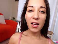 Grote lul, Pijpbeurt, Bruinharig, Sperma shot, Hardcore, Hd, Gezichtspunt, Tieten likken