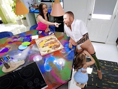 デカパイ, ブロンド, フェラチオ, バック, 顔射, Hd