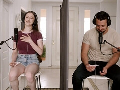 18, デカパイ, フェラチオ, 茶髪の, 大学生, 足, Hd, オーガズム