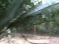 Sucer une bite, Brunette brune, Éjaculer dans la bouche, Petite amie, Huilée, Orgasme, De plein air, Chatte