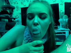 ブロンド, フェラチオ, イく瞬間, チン, Hd, ティーン, オッパイの