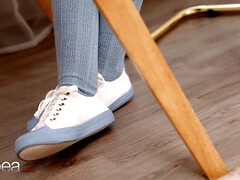 Hochschule, Puppe, Fingern, Hd, Zierlich, Muschi, Schüchtern, Student