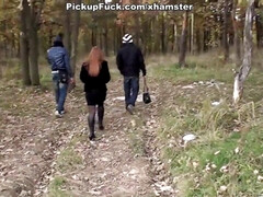Kehlenfick, Hd, Riesig, Im freien, Öffentlich, Realität, Rotschopf, Ablutschen