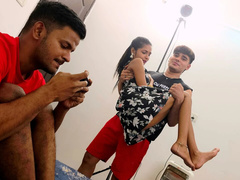 Hot Indian Stepsister Threesome - Two Step Brothers Fuck Her Hard in HD