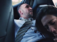 Braunhaarige, Auto, Hardcore, Lesbisch, Im freien, Flotter dreier