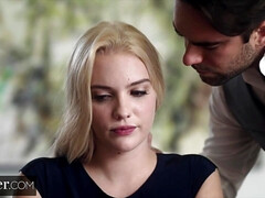 Grote kont, Blond, Pijpbeurt, Sperma shot, Diep in de keel, Kut duiken, Ruw, Tieten likken