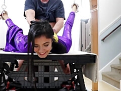 Fesselspiele, Spermaladung, Hd, Lecken, Orgasmus, Zierlich, Muschi, Titten