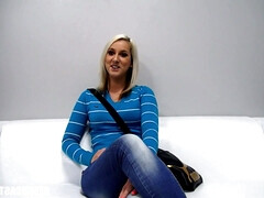 Czech tanned chick Jana casting sex clip