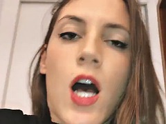 Amateur, Sucer une bite, Brunette brune, Couple, Noir ébène, Hard, Nylon, Pov