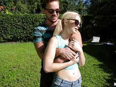 Любители, Жопа, Блондинки, Минет, Член, Натуральные сиськи, На природе, Сиськи