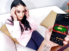 ベッドルーム, デカ尻, デカチン, デカパイ, フェラチオ, 茶髪の, 毛深い, 淫乱熟女