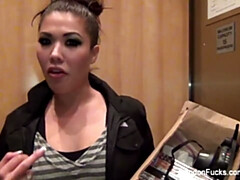 Aziatisch, Achter de coulissen, Grote kont, Bruinharig, Hd, Logement, Pornster, Kousen