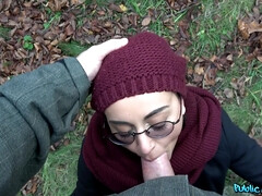 Enthousiasteling, Arabisch, Kont, Seksspeelgoed, Brillen, Masturbatie, Natuurlijke tieten, Buiten