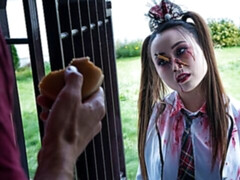 フェラチオ, 茶髪の, ダブル開発, 手コキする, 3p男男女, スカート, ティーン, 三人