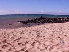 素人, ビーチ, ビキニ, 茶髪の, 彼女, 公共, ティーン, オッパイの