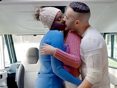 デカチン, フェラチオ, ズームショット, 黒人, 異人種間, オマンコ, 赤毛, 三人