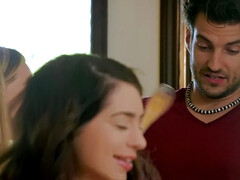 Mamada, Morena, Europeo, Madres para coger, Perforación, Coño, Cabello corto, Trio